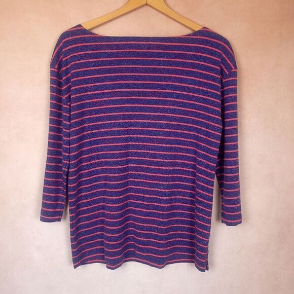 Vineyard Vines Purple Pink Striped Knit Sweater 3/4 Sleeve size Small - Picture 3 of 5